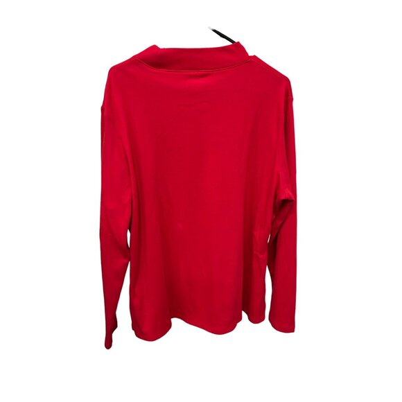 Drapers & Damons Womens Red Long Sleeve Mock Neck Top Size 1X - Picture 2 of 9
